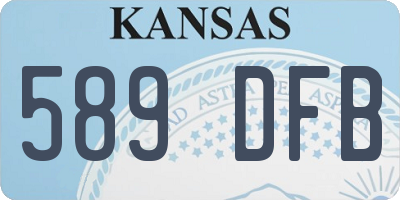 KS license plate 589DFB