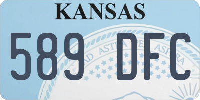 KS license plate 589DFC