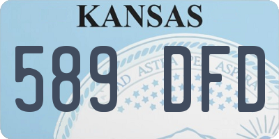 KS license plate 589DFD