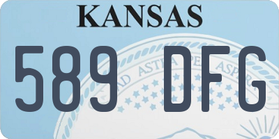 KS license plate 589DFG