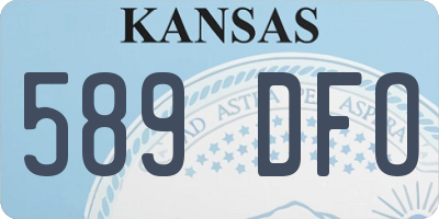 KS license plate 589DFO