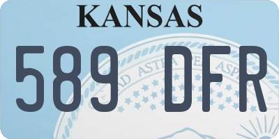 KS license plate 589DFR