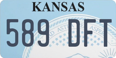 KS license plate 589DFT