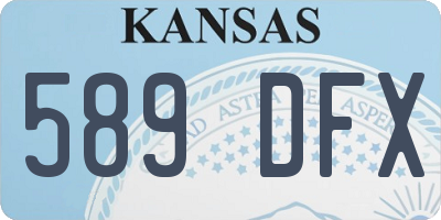 KS license plate 589DFX