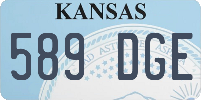 KS license plate 589DGE