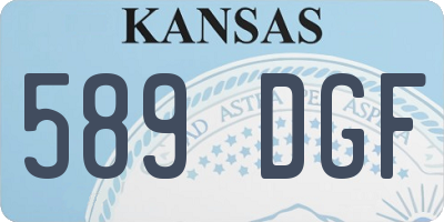 KS license plate 589DGF