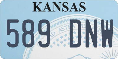 KS license plate 589DNW