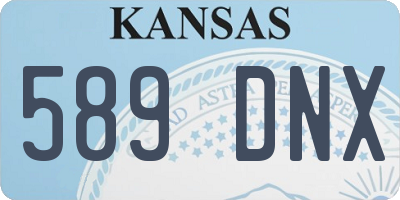 KS license plate 589DNX