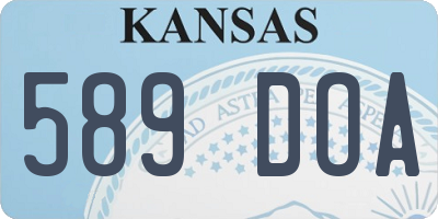 KS license plate 589DOA