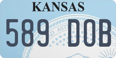KS license plate 589DOB
