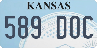 KS license plate 589DOC
