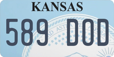 KS license plate 589DOD