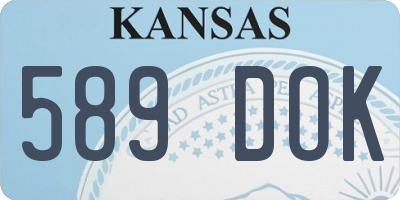 KS license plate 589DOK