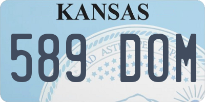 KS license plate 589DOM