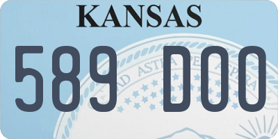 KS license plate 589DOO