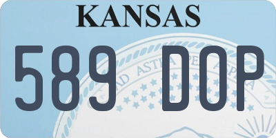 KS license plate 589DOP