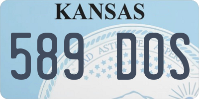KS license plate 589DOS