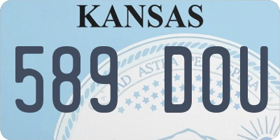 KS license plate 589DOU