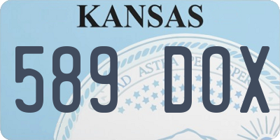 KS license plate 589DOX