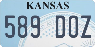 KS license plate 589DOZ
