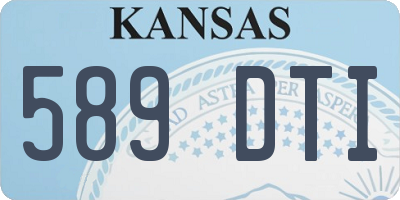 KS license plate 589DTI