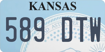 KS license plate 589DTW