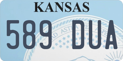 KS license plate 589DUA