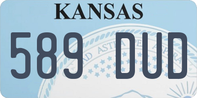 KS license plate 589DUD