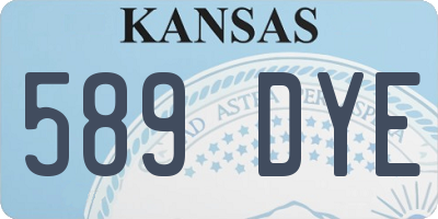 KS license plate 589DYE
