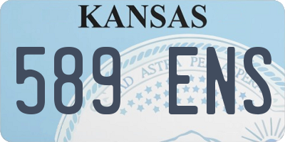 KS license plate 589ENS