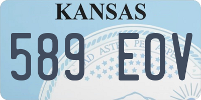 KS license plate 589EOV