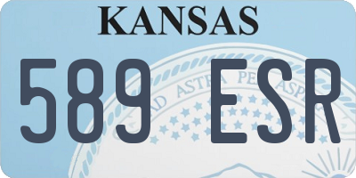 KS license plate 589ESR