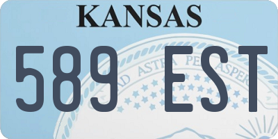 KS license plate 589EST