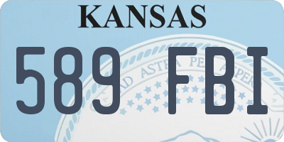 KS license plate 589FBI
