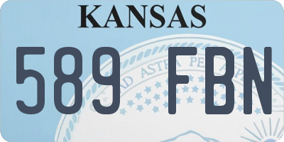 KS license plate 589FBN