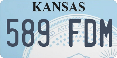 KS license plate 589FDM