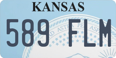 KS license plate 589FLM