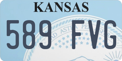KS license plate 589FVG