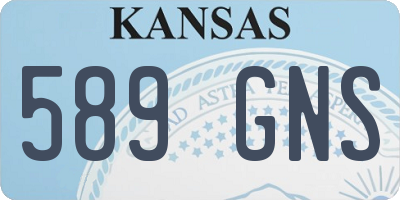 KS license plate 589GNS