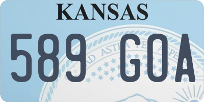 KS license plate 589GOA