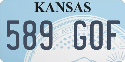 KS license plate 589GOF