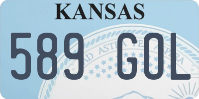 KS license plate 589GOL