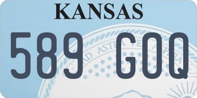 KS license plate 589GOQ