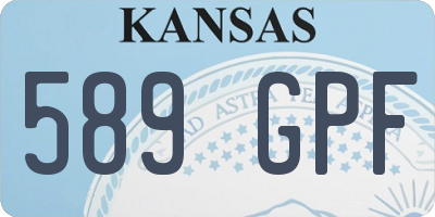 KS license plate 589GPF