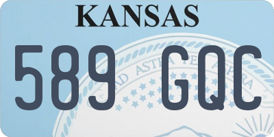 KS license plate 589GQC