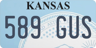 KS license plate 589GUS