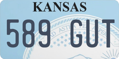 KS license plate 589GUT