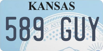 KS license plate 589GUY