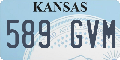 KS license plate 589GVM