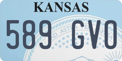 KS license plate 589GVO